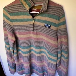 L.L. Bean Men’s Quarter Zip Pullover, Regular, M